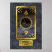Poster Taurus Dark Zodiac Astrologie : Black Gold Nom (Devant)