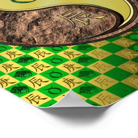 Poster Taurus & Dragon métallique (Coin)