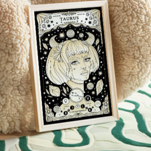 Poster Taurus Elégant et Fondé - Zodiac Wall Art