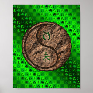 Poster Taurus et chèvre terrestre