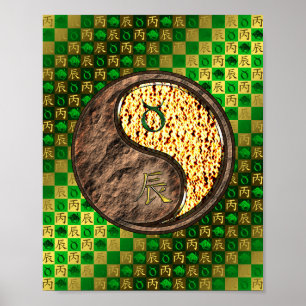 Poster Taurus et dragon de feu