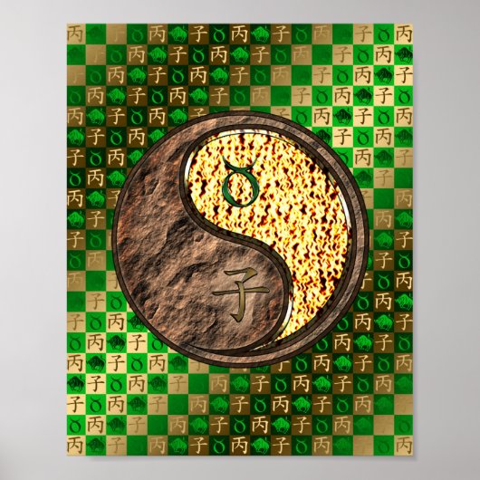 Poster Taurus et rat de feu (Devant)