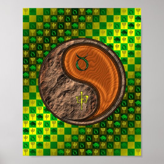 Poster Taurus et singe du bois (Devant)