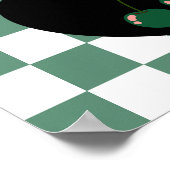 Poster Taurus Gothique Esthétique À damiers Cerise Art (Coin)