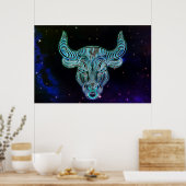 Poster taurus l'affiche bull zodiac (Cuisine)