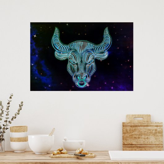Poster taurus l'affiche bull zodiac (Cuisine)