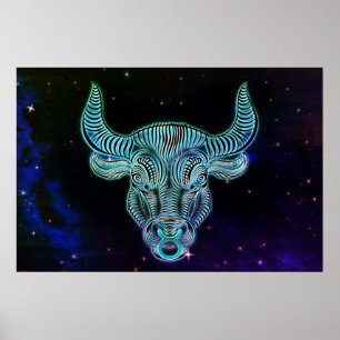 Poster taurus l'affiche bull zodiac