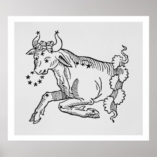 Poster Taurus (le Taureau) une illustration de "Poétique (Devant)