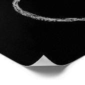 Poster Taurus. Panneau astrologie zodiaque. Noir. (Coin)