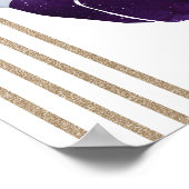 Poster Taurus Purple Gold Féminine Zodiac Design (Coin)