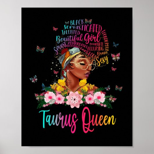 Poster Taurus Queen Black Femmes Beauté persistante (Devant)
