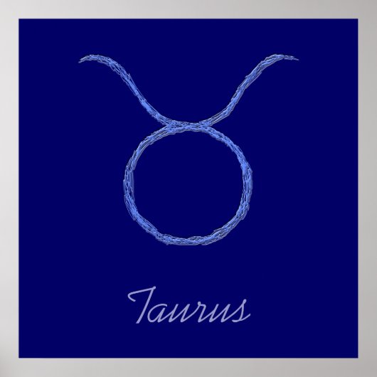 Poster Taurus. Signes d'astrologie zodiaque. (Devant)
