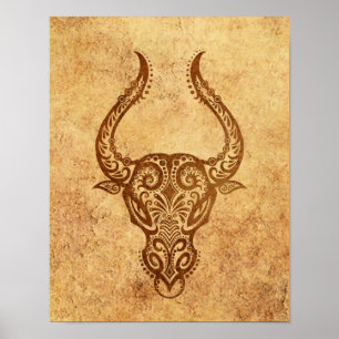 Poster Taurus vintage Age Zodiac