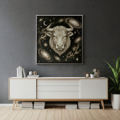 Poster Taurus Zodiac Celestial Astrology