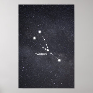 Poster Taurus Zodiac Constellation
