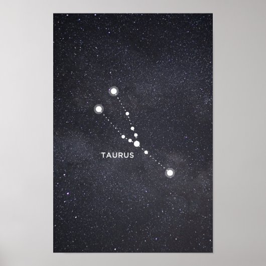 Poster Taurus Zodiac Constellation (Devant)