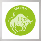 Poster Taurus, Zodiac Sign, Horoscope, Astrology (Devant)