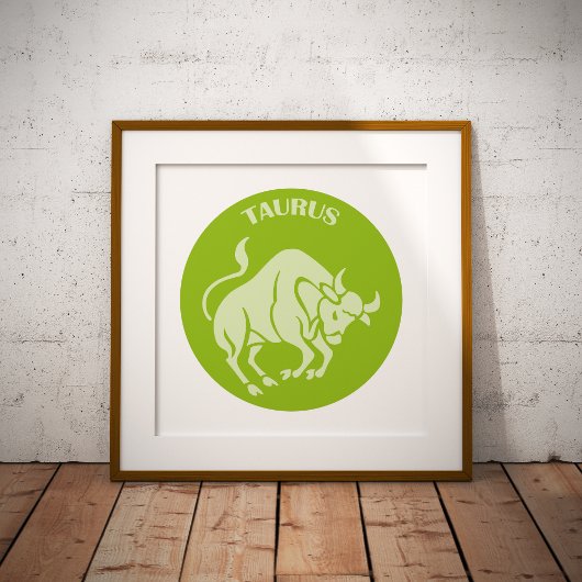 Poster Taurus, Zodiac Sign, Horoscope, Astrology
