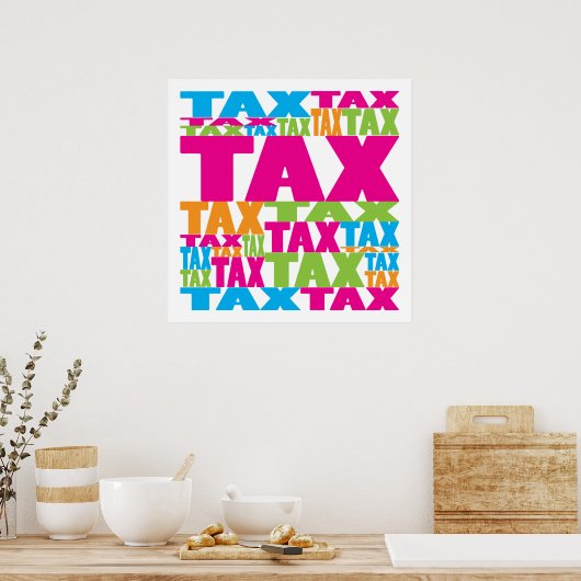 Poster Taxe colorée (Cuisine)