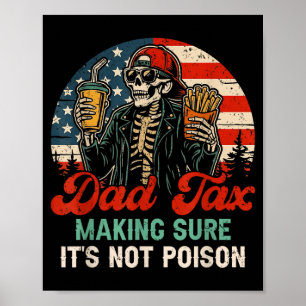 Poster Taxe papa s'assurant que ce n'est pas empoisonné d