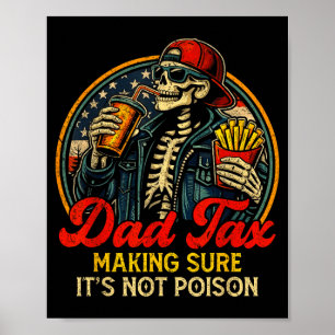 Poster Taxe papa s'assurant que ce n'est pas un poison dr
