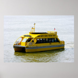 Poster Taxi aquatique jaune de New York