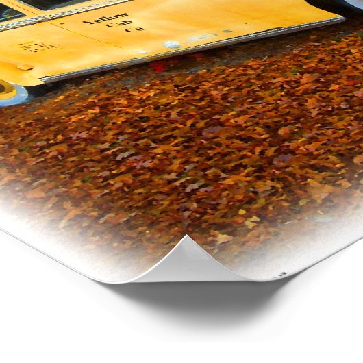 Poster Taxi classique Jaune Jaune de Jaune (Coin)