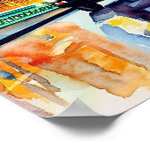 Poster Taxi Noir Iconique de Londres, (C) (Coin)