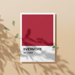 Poster Taylor Red Evermore 1989 Albums - Bordure blanche