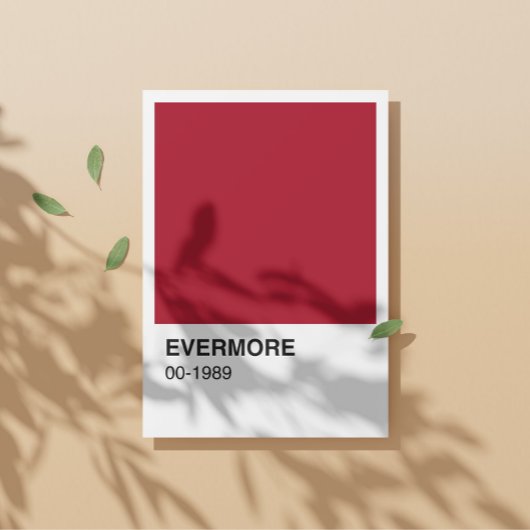 Poster Taylor Red Evermore 1989 Albums - Bordure blanche
