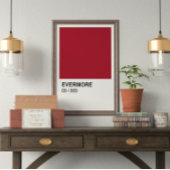 Poster Taylor Red Evermore 1989 Albums - Bordure blanche