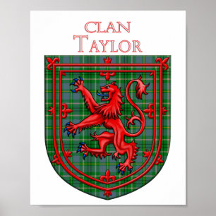 Poster Taylor Tartan Scottish Plaid Lion Rampant
