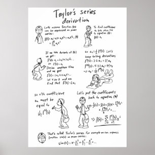 Poster Taylors série mathématique style comique