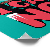 POSTER TAZ™ "JE CHANTE MAINTENANT !" (Coin)