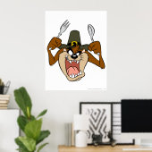 Poster TAZ™ Pèlerin Thanksgiving en couleur (Bureau à domicile)