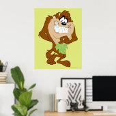 Poster TAZ™ tenant une feuille (Bureau à domicile)