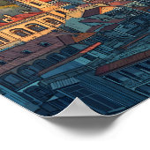 Poster Tbilisi Géorgie Illustration Voyage Art Vintage (Coin)