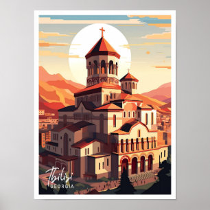 Poster Tbilissi Georgia Art Travel Place illustration