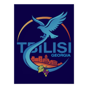 Poster Tbilissi Géorgie Europe orientale