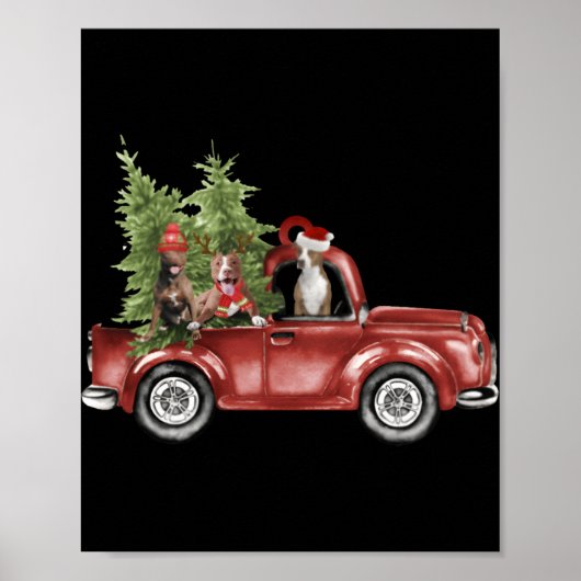 Poster Tbull On Car Christmas Ornament Funny Xmas (Devant)