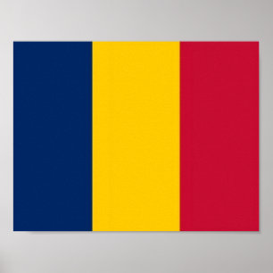 Poster Tchad - Drapeau -