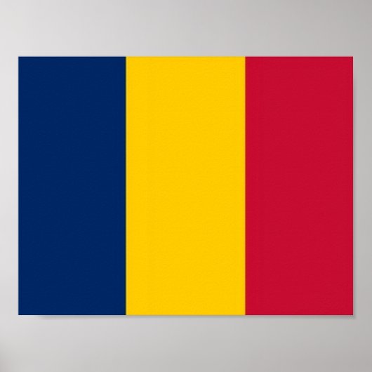 Poster Tchad - Drapeau - (Devant)