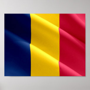 Poster Tchad - Drapeau d'agitation -