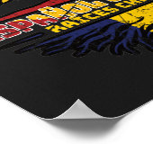 Poster Tchad Tchadien Espagne Arbre Drapeau (Coin)