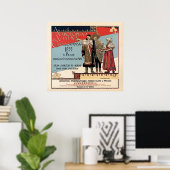Poster Tchéchoslav ethnographique exposition vintage ad (Bureau à domicile)