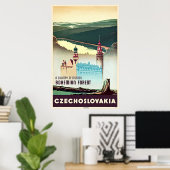 Poster Tchécoslovaquie Forêt de Bohême (Bureau à domicile)