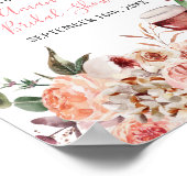 Poster Tchin à l'amour Rose Foncé Mariage Réception de ma (Coin)