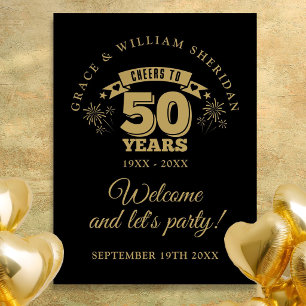 Poster Tchin-tchin pour le 50e anniversaire de mariage pa