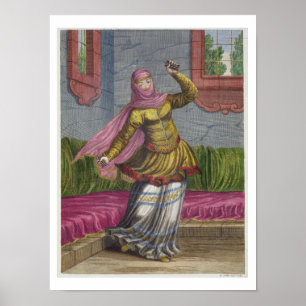 Poster Tchinguis, ou danseur turc, XVIIIème siècle