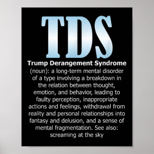 Poster Tds Trump - Syndrome De La Dépression Trump Drôle 
